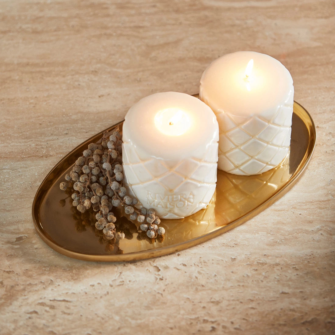 Gabrielle Candle Platter Oval