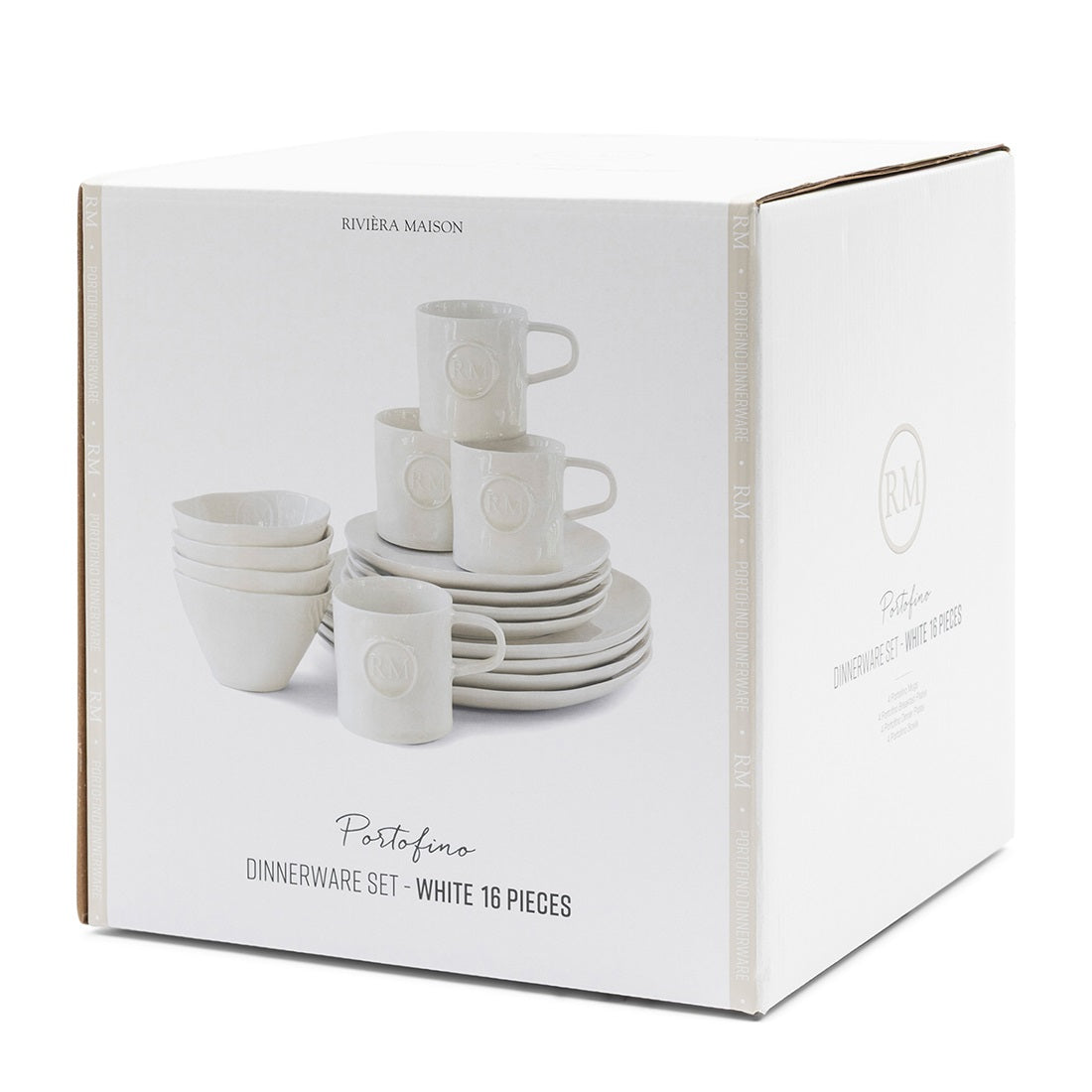 Portofino Dinnerware Set of16 white
