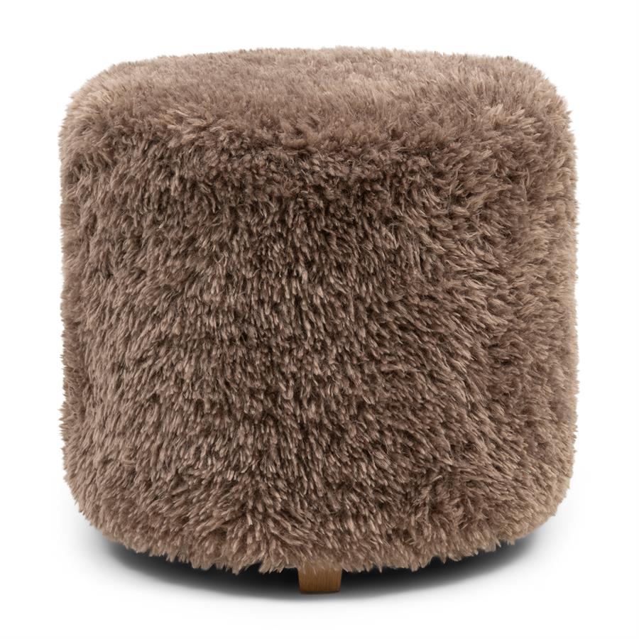 Bowery Footstool Raccoon Taupe