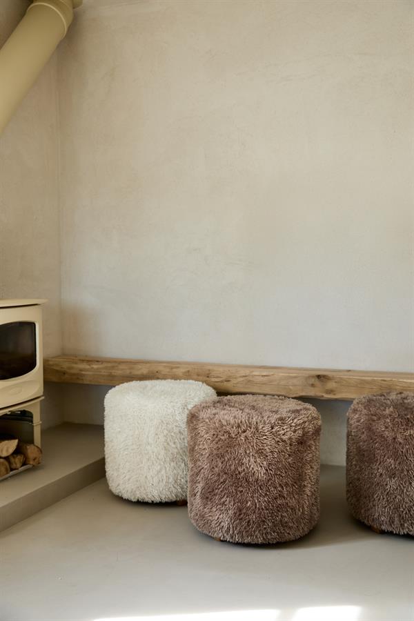 Bowery Footstool White Lion